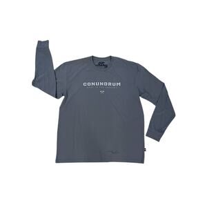 Conundrum Work in the Shadows Mens 2XL T-Shirt Gray Long Sleeve Outdoor Gorpcore